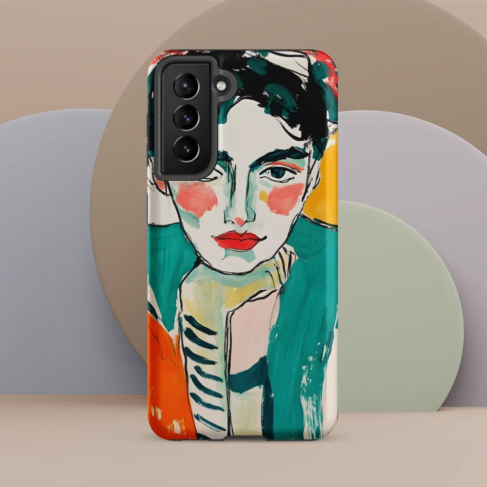 Contemplative Portrait in Bold Hues