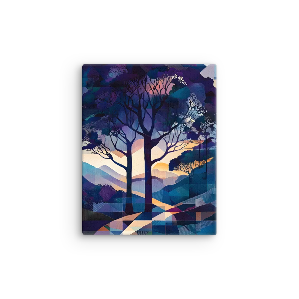 Tranquil Geometry: A Journey Through Color | Thin Canvas | 11″×14″