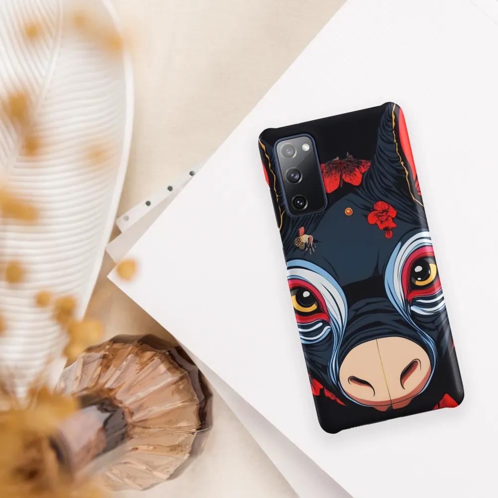 Mystical Bull with Floral Motifs