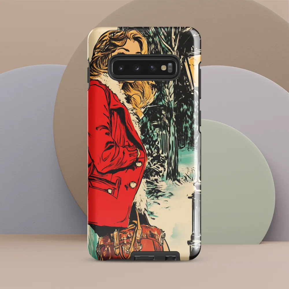 Winter Glamour in Red | Phone Case |  S10 Plus | Tough Case | Glossy