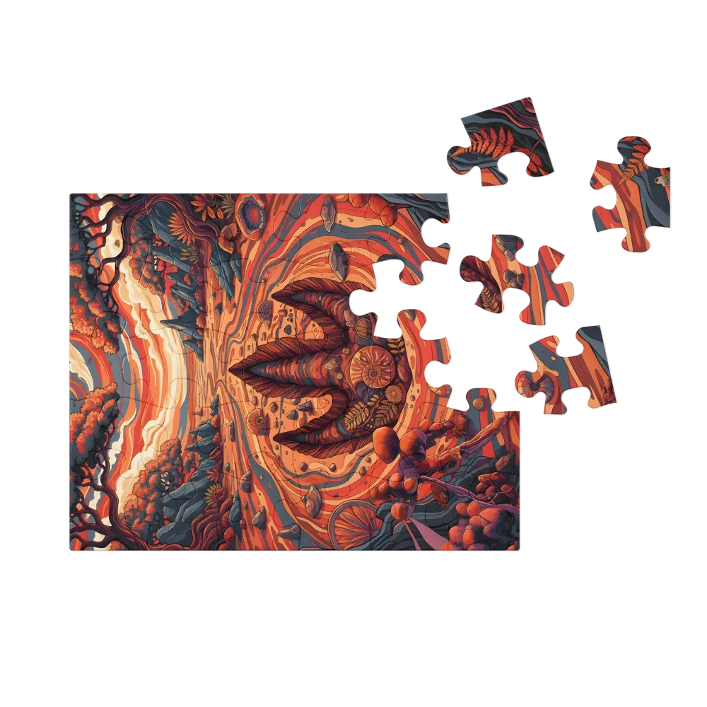 Ammonite River 
 Jigsaw Puzzle in Tin Box