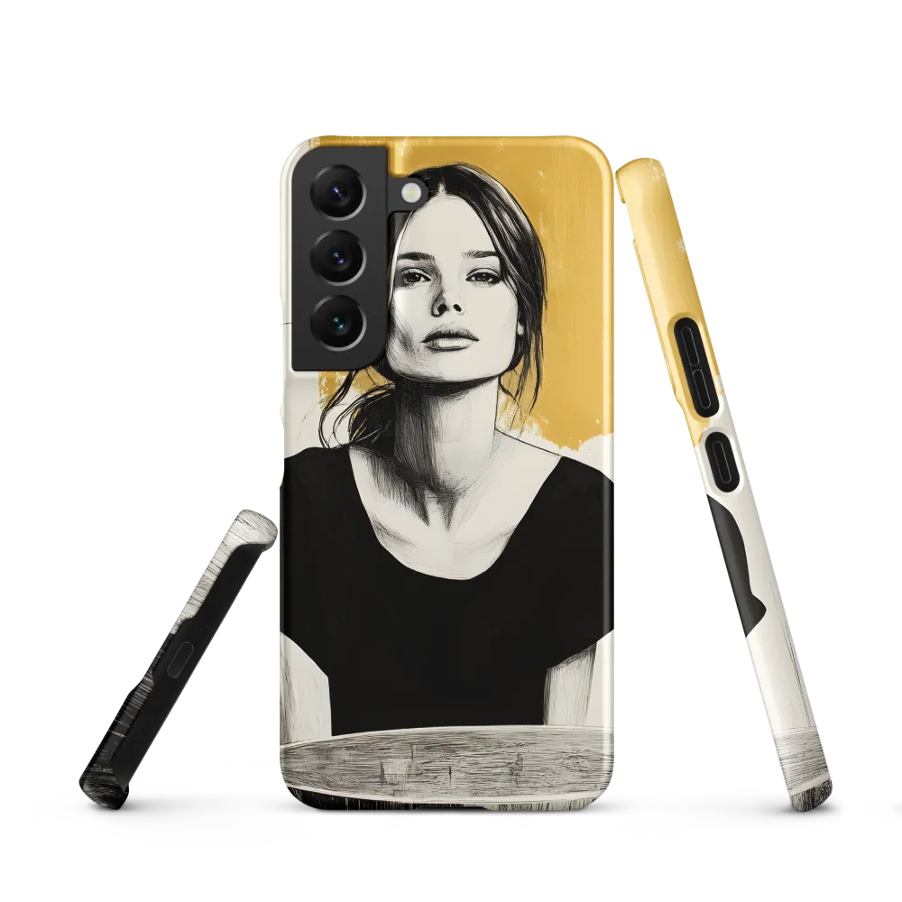 Golden Serenity: A Minimalist Portrait