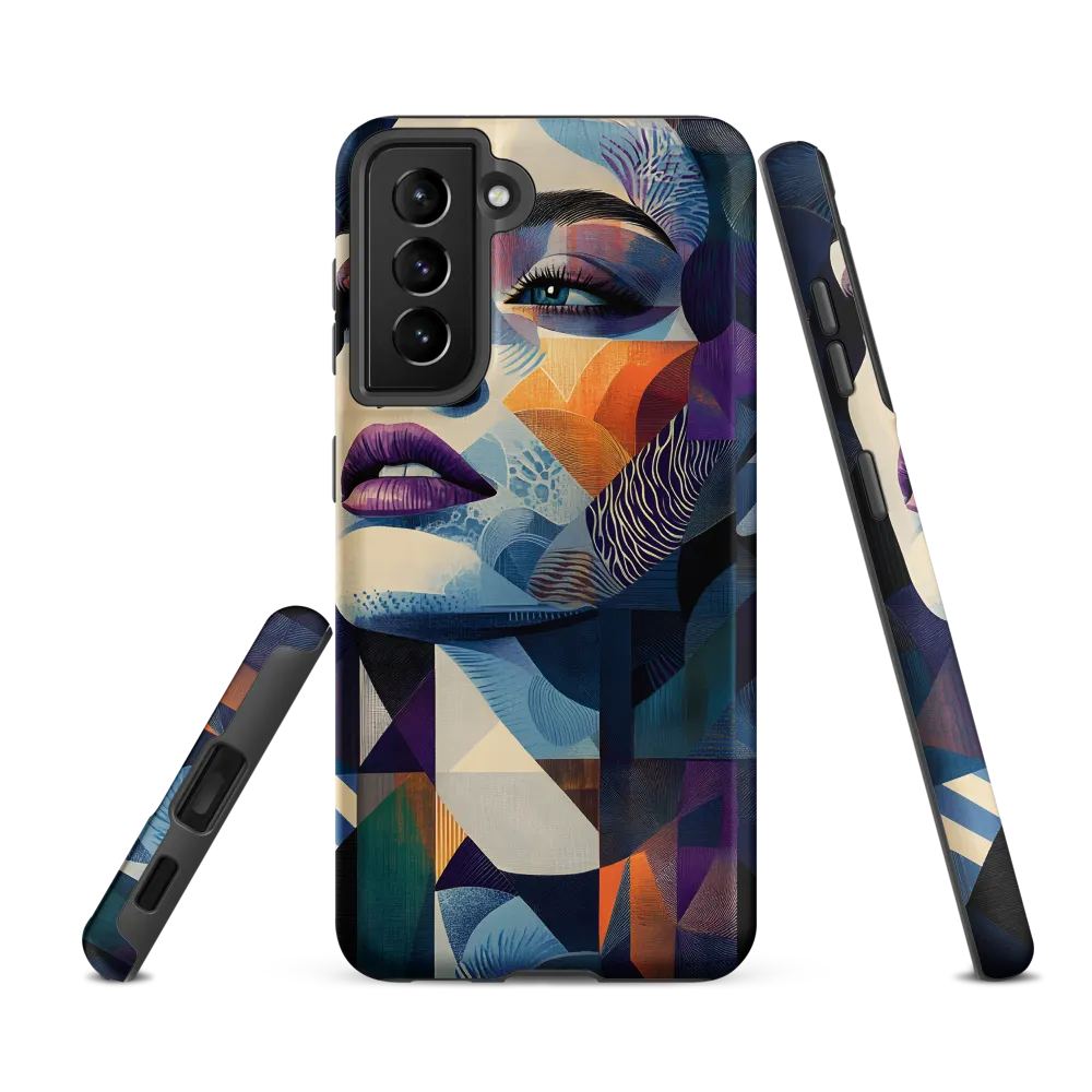 Fragmented Mystery: A Modern Portrait | Phone Case |  S21 FE | Tough Case | Matte