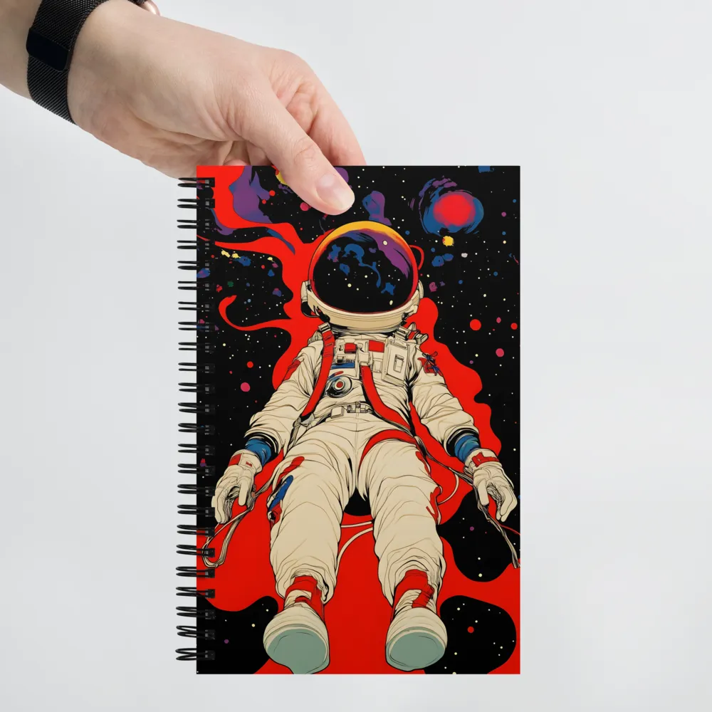 Astronaut in Cosmic Reverie | Spiral Notebook