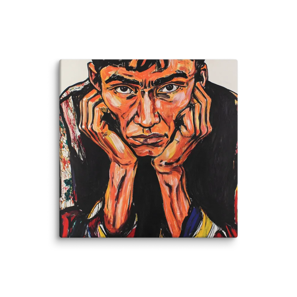 Contemplative Intensity: An Expressionist Portrait