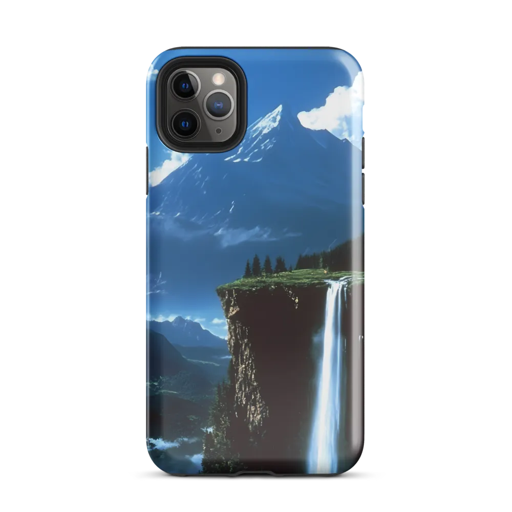 Nature's Majesty: A Serene Cascade | Phone Case |  11 Pro Max | Tough Case | Glossy