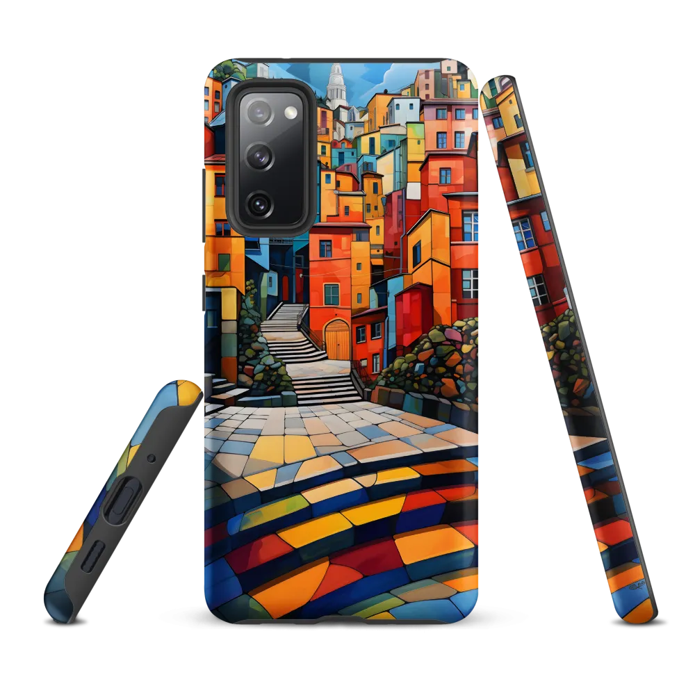 Vibrant Village: A Cubist Journey
