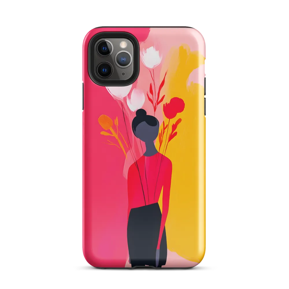 Floral Whimsy: A Modern Embrace | Phone Case |  11 Pro Max | Tough Case | Glossy