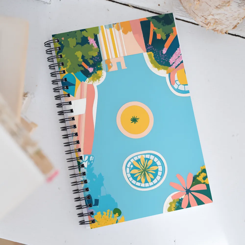 Harmony in Color: An Aerial Garden Perspective | Spiral Notebook