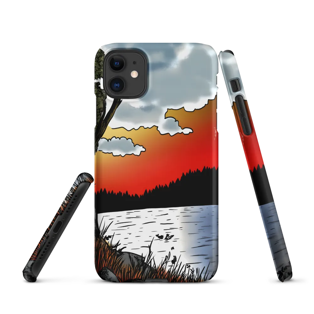 Serene Sunset Over the Lake | Phone Case |  11 | Snap Case | Matte