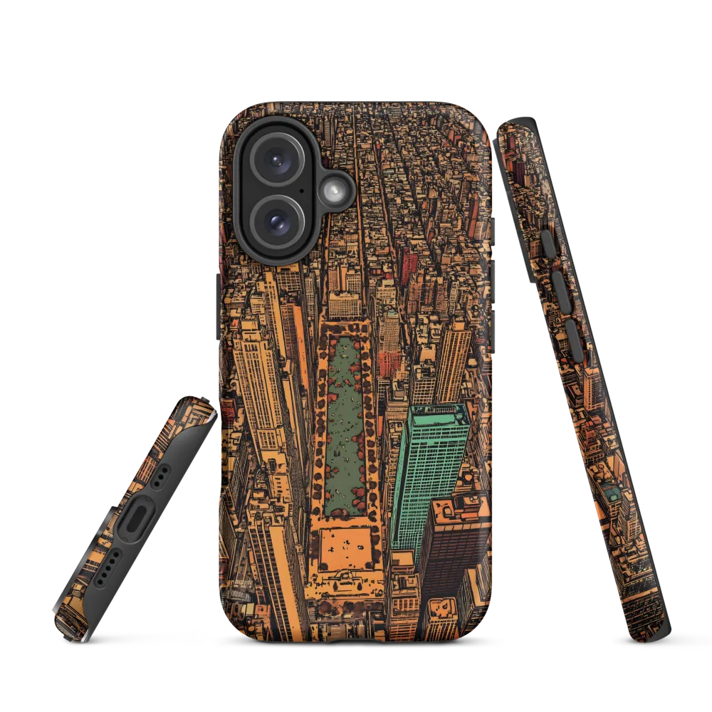 Urban Oasis: Aerial View of City Life | Phone Case