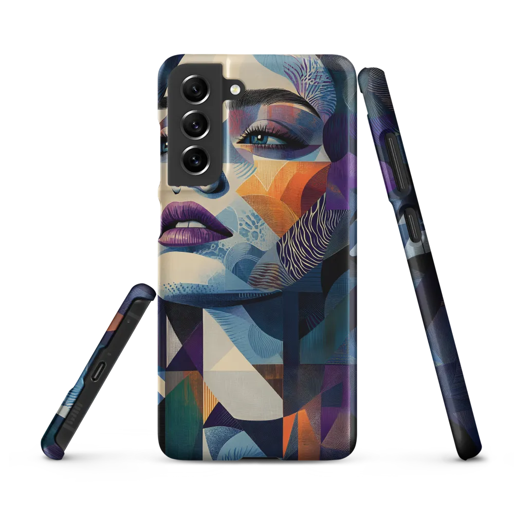Fragmented Mystery: A Modern Portrait | Phone Case |  S21 FE | Snap Case | Matte