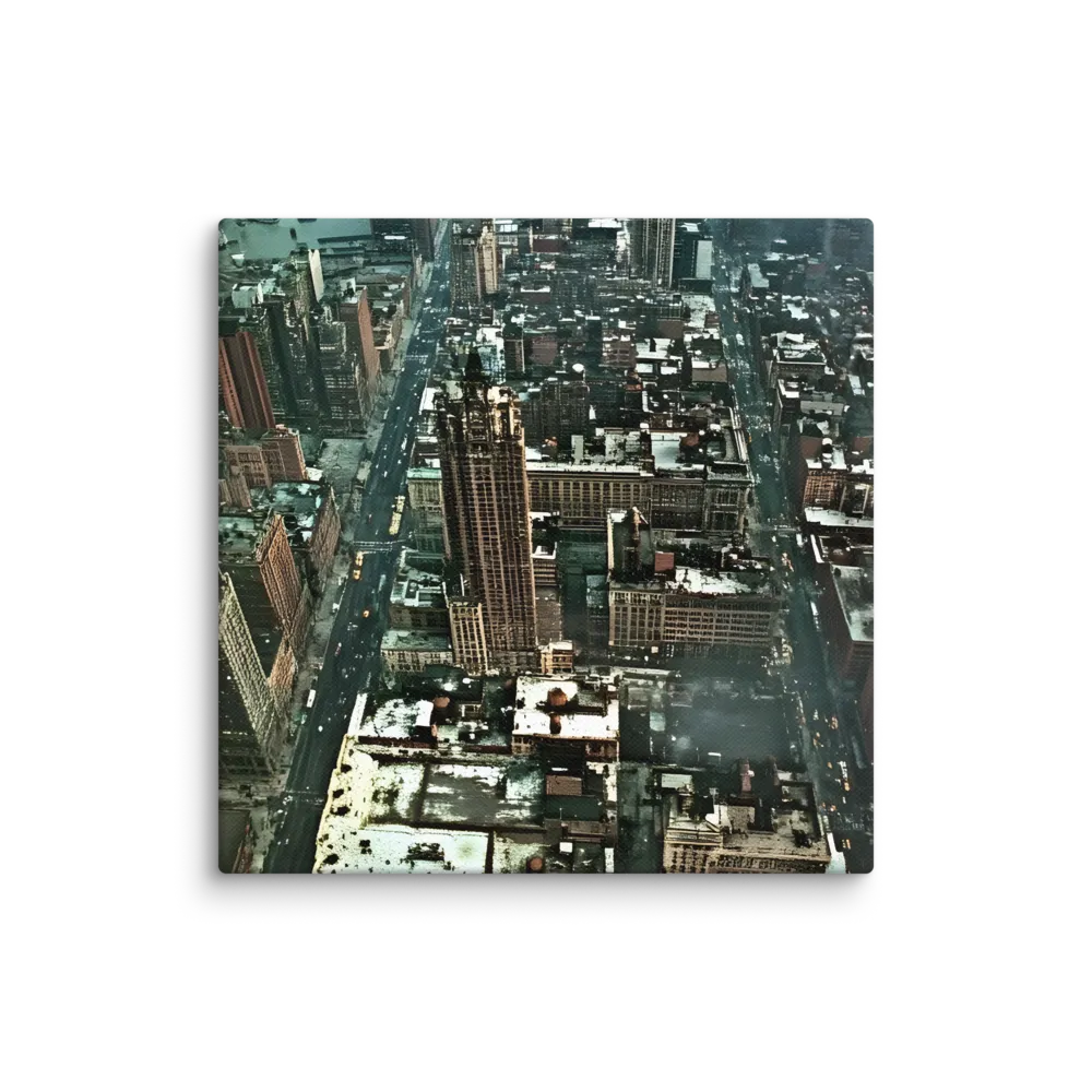 Aerial Symphony of Urban Life | Canvas | 12″×12″