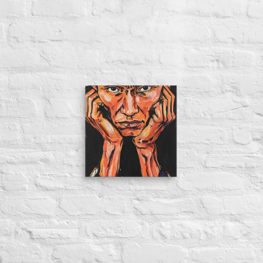Contemplative Intensity: An Expressionist Portrait