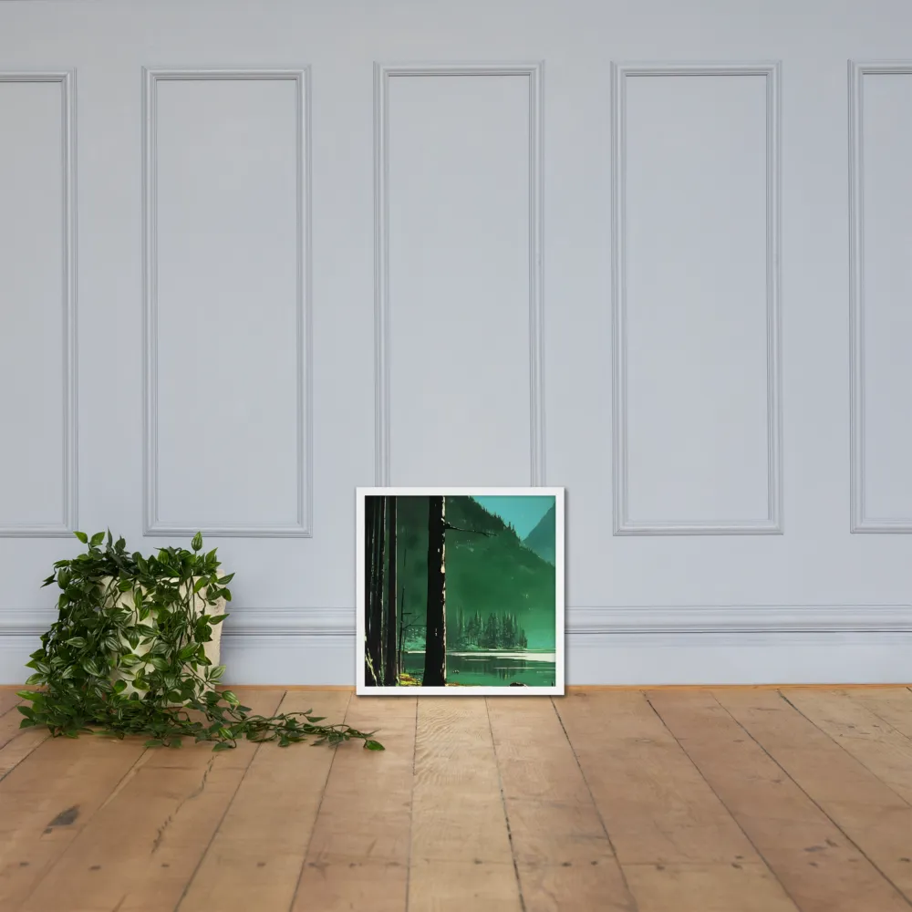 Reflections of Tranquility | Poster with White Frame | 18″×18″