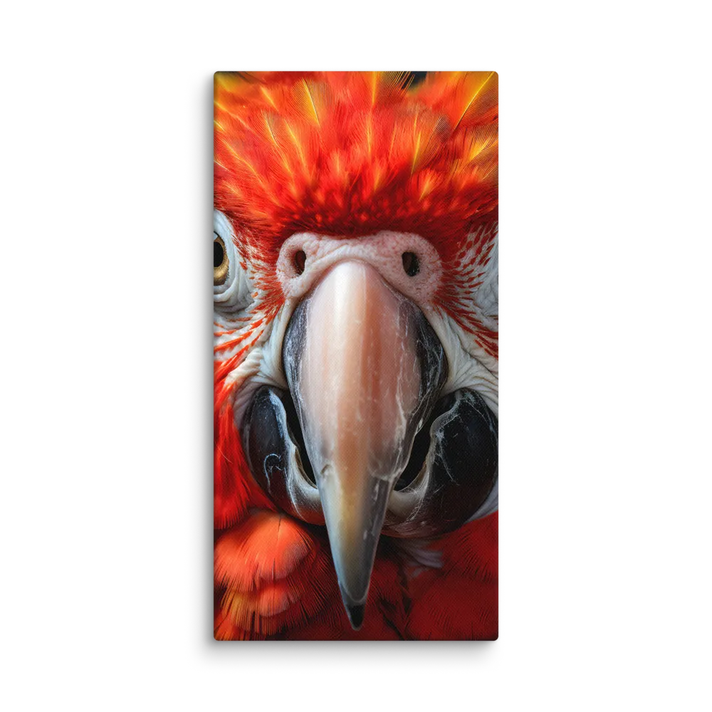 The Fiery Gaze of the Parrot | Canvas | 10″×20″