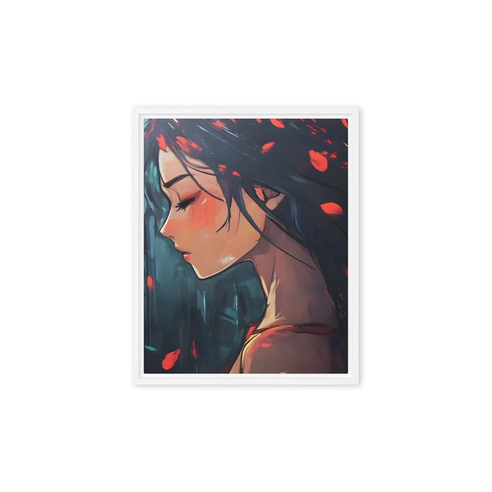 Whispers of Melancholy | Canvas with White Frame | 8″×10″