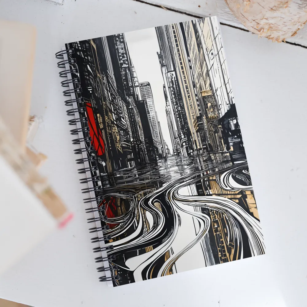 Urban Serenity: Reflections of Isolation | Spiral Notebook