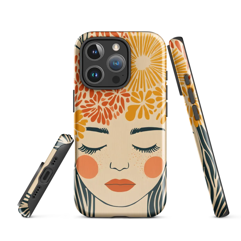 Serenity in Bloom | Phone Case |  16 Pro | Tough Case | Glossy