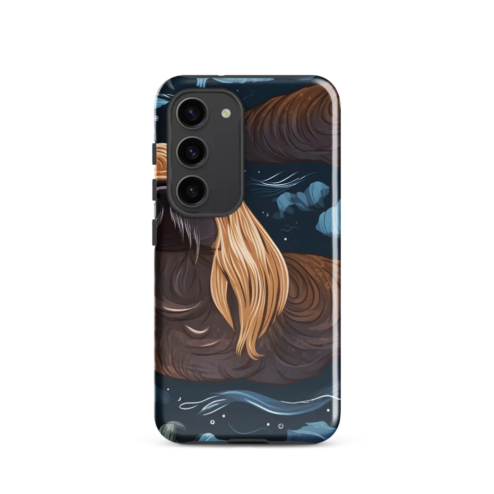 Whimsical Walruses in Deep Blue