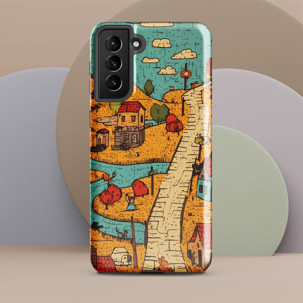 Whimsical Village Landscape