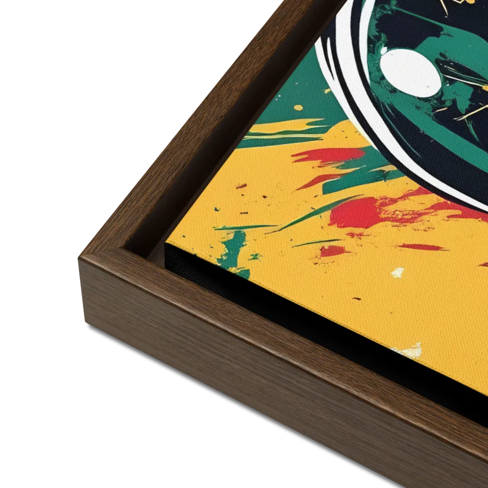 Galactic Explorer: A Modern Odyssey | Canvas with Brown Frame | 18″×24″