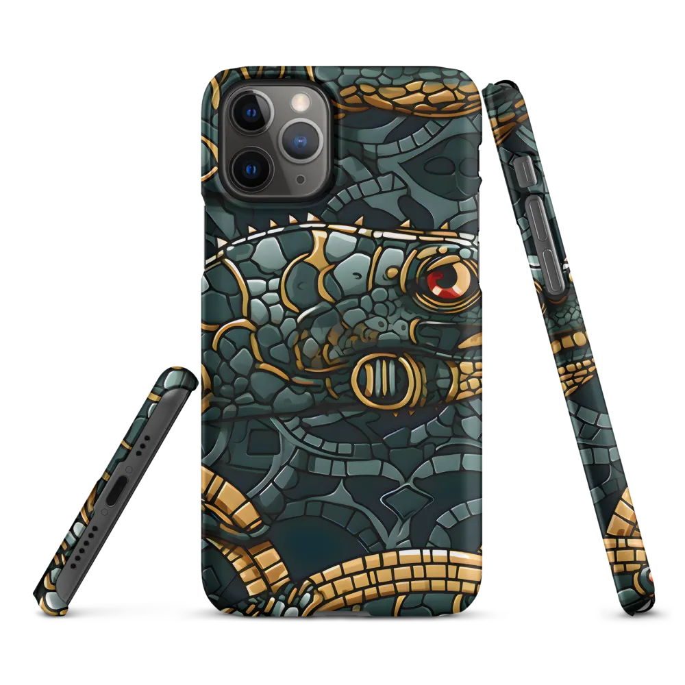 Reptilian Elegance: A Digital Art Nouveau Tapestry