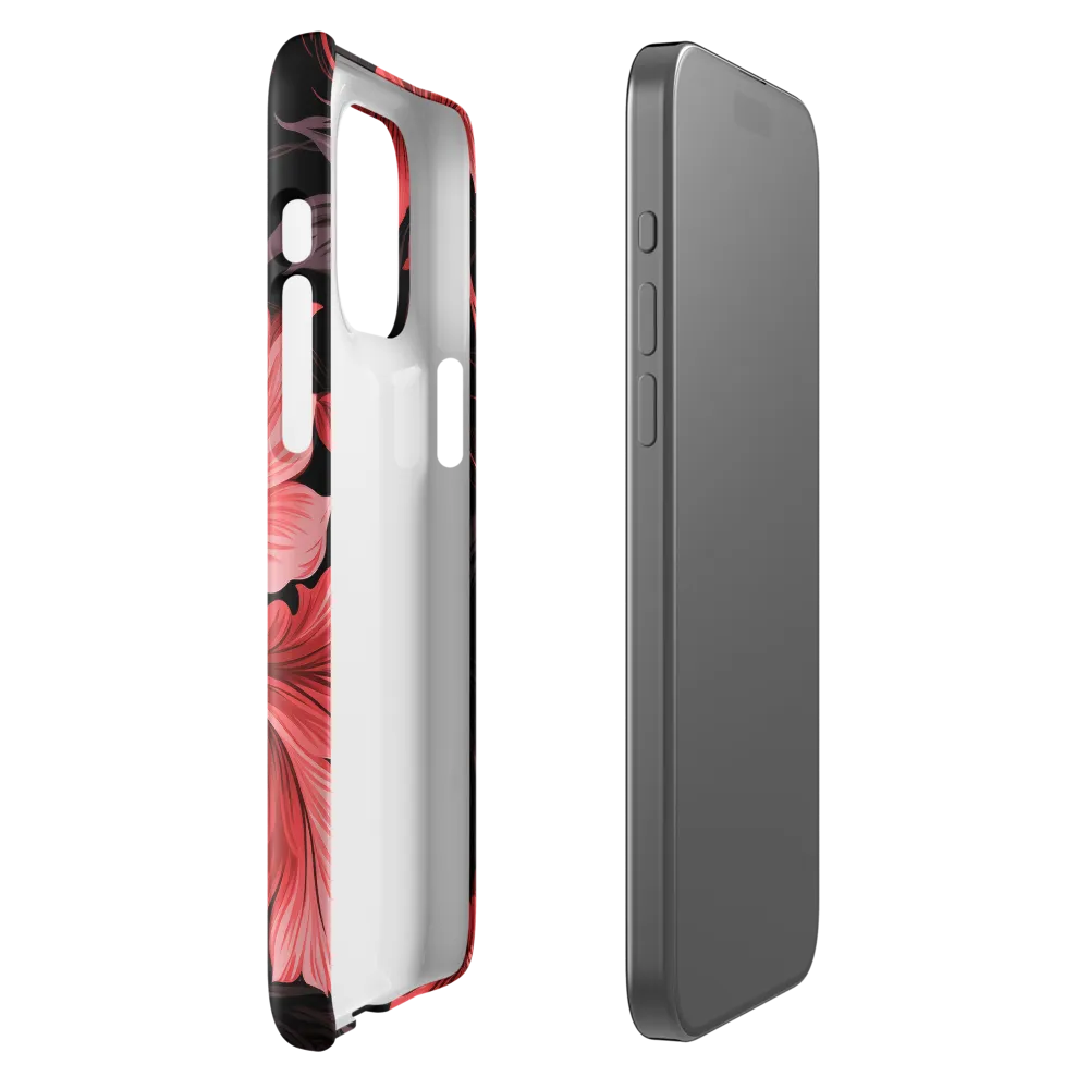 Tropical Elegance in Red | Phone Case |  15 Pro Max | Snap Case | Glossy