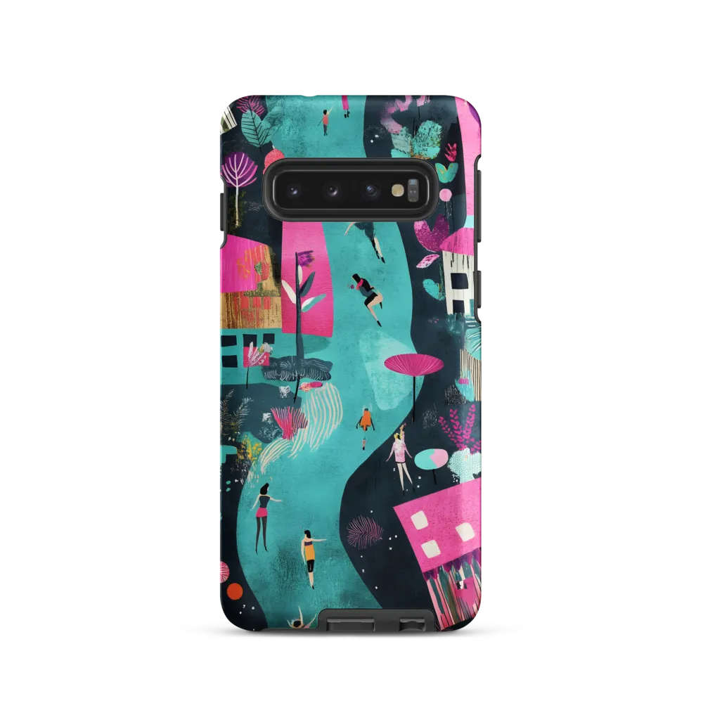 Whimsical Journey Through a Vibrant Landscape | Phone Case |  S10 | Tough Case | Matte