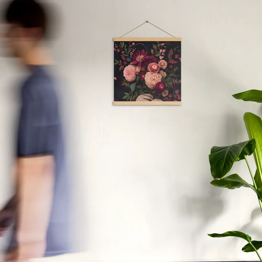Botanical Elegance | Poster With Oak Wood Hanger | 16″×16″