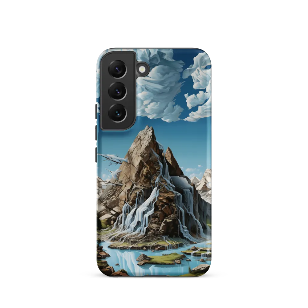 Majestic Cascade: A Mountain Masterpiece | Phone Case |  S22 | Tough Case | Matte