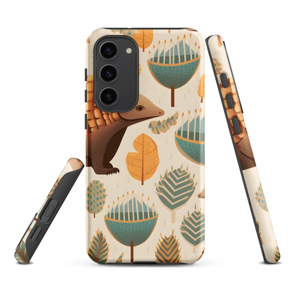 Pangolins in a Whimsical Habitat | Phone Case |  S23 Plus | Tough Case | Matte