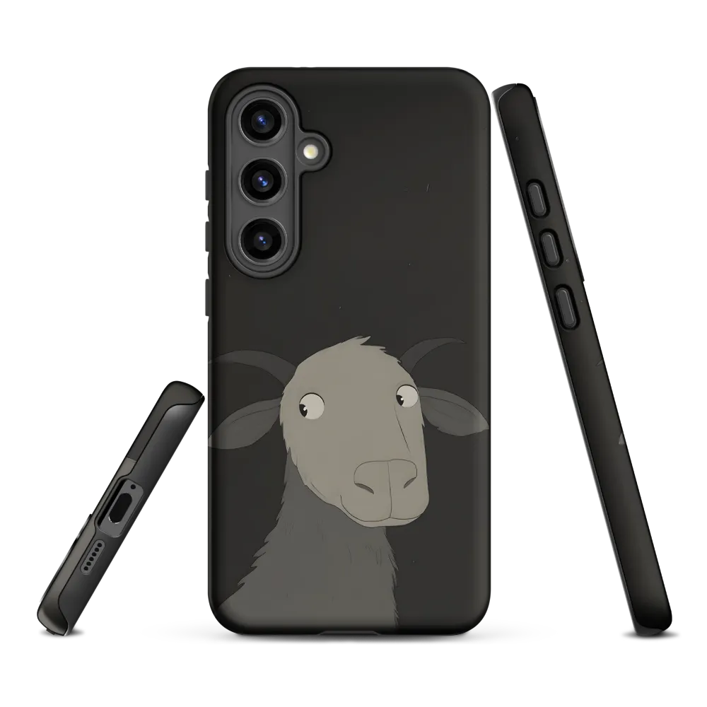 Whimsical Goat in Darkness