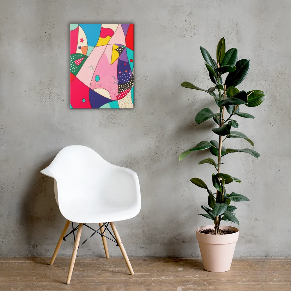 Playful Geometry in Color | Canvas | 18″×24″