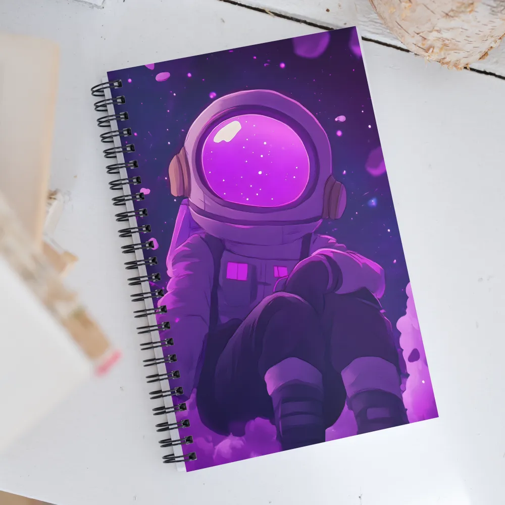 Contemplation in Cosmic Dreams | Spiral Notebook