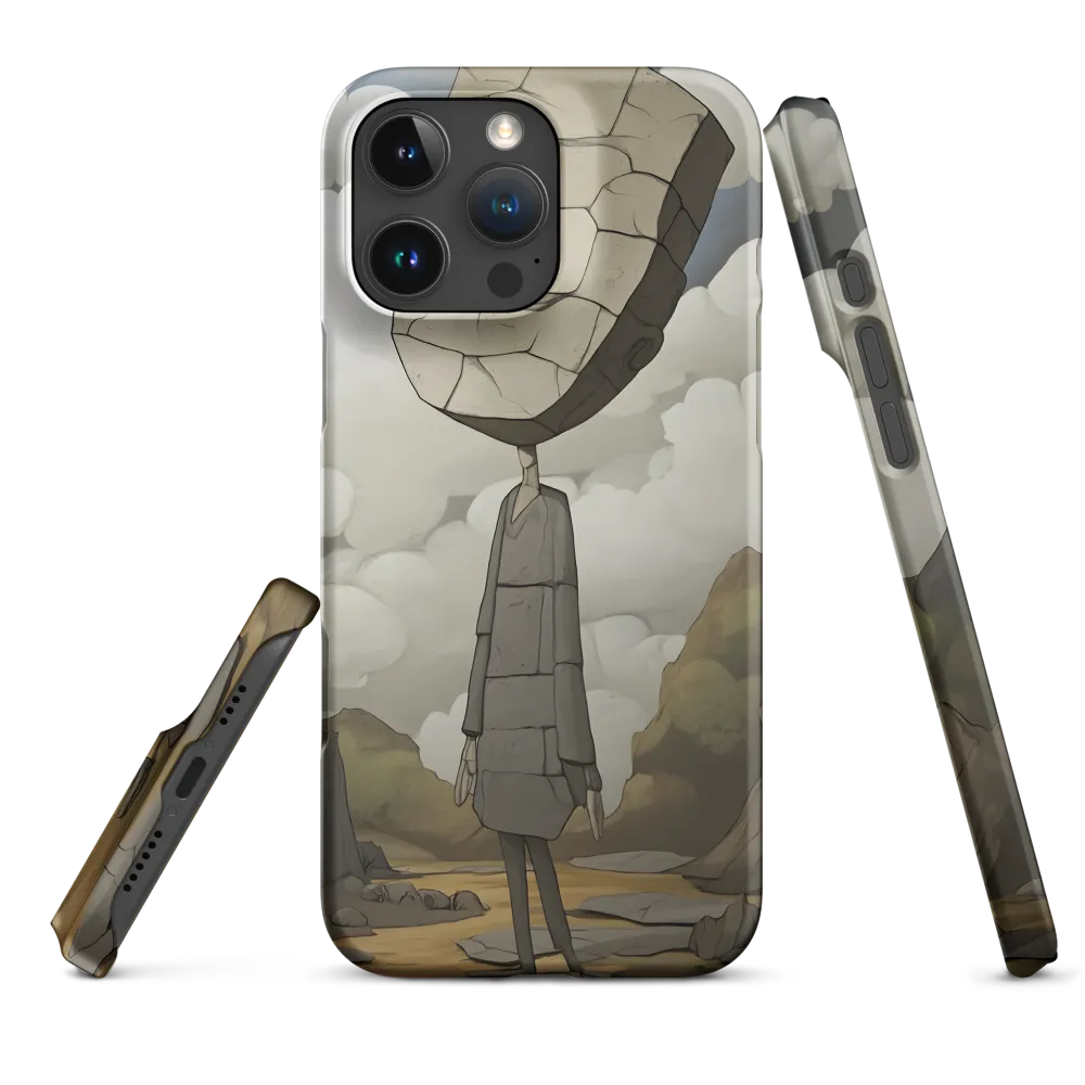 Whimsical Stone Figure in a Rocky Landscape | Phone Case |  16 Pro Max | Snap Case | Matte