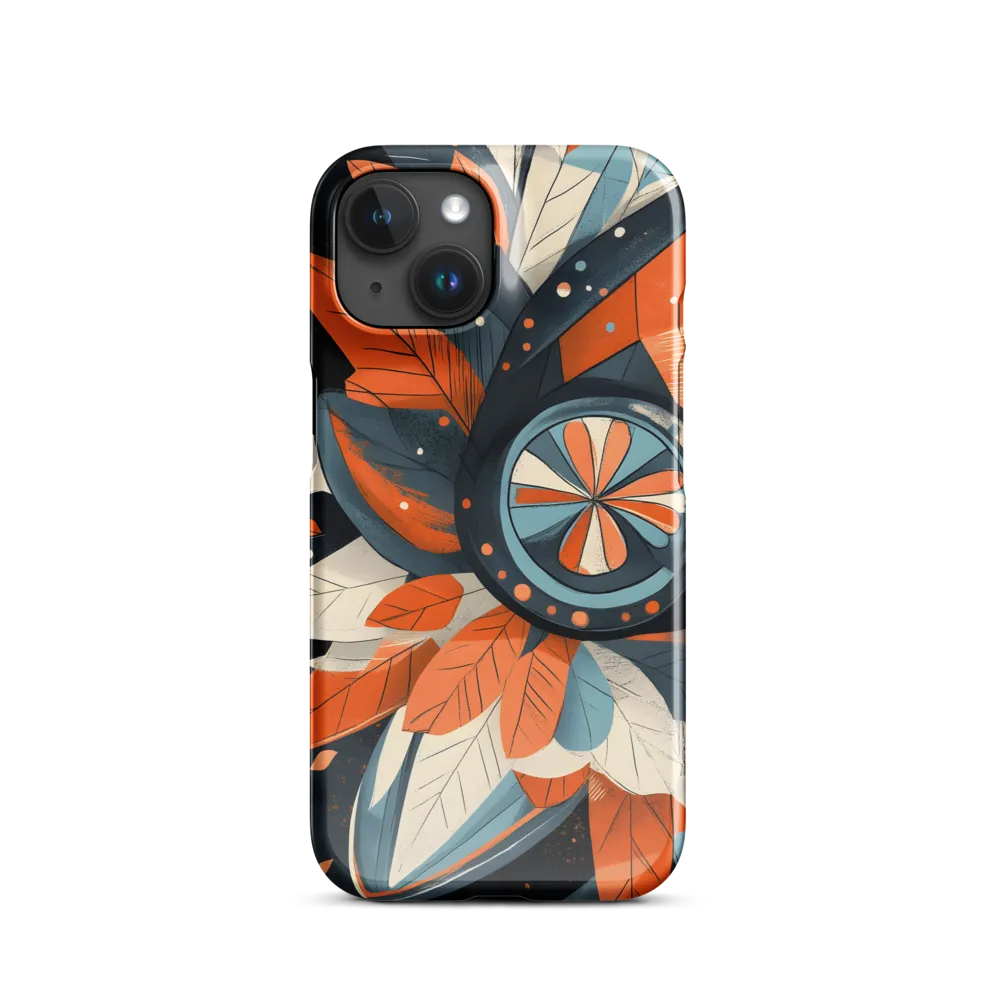 Floral Symphony in Orange and Teal