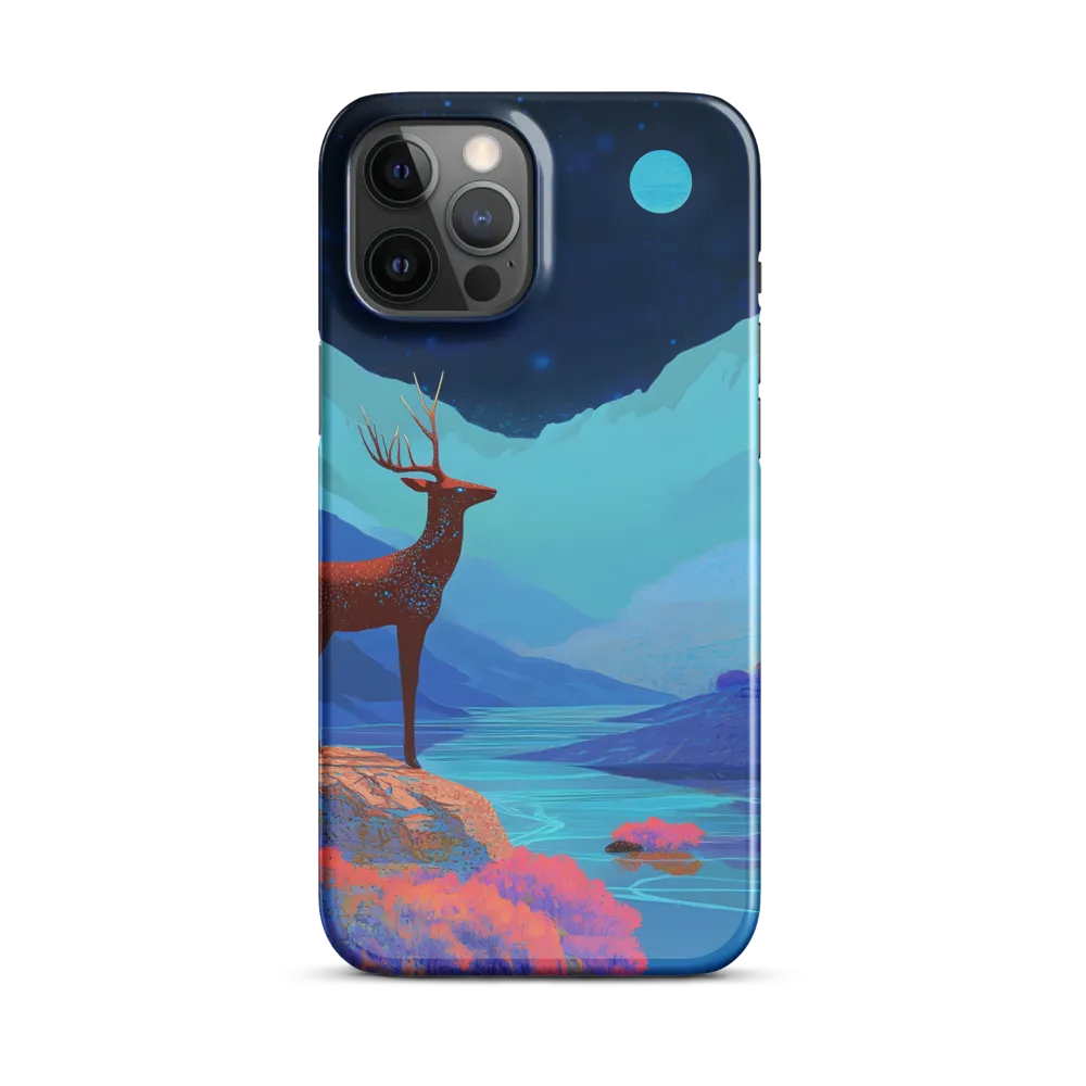 Cosmic Serenity: The Starlit Stag | Phone Case |  12 Pro Max | Snap Case | Glossy