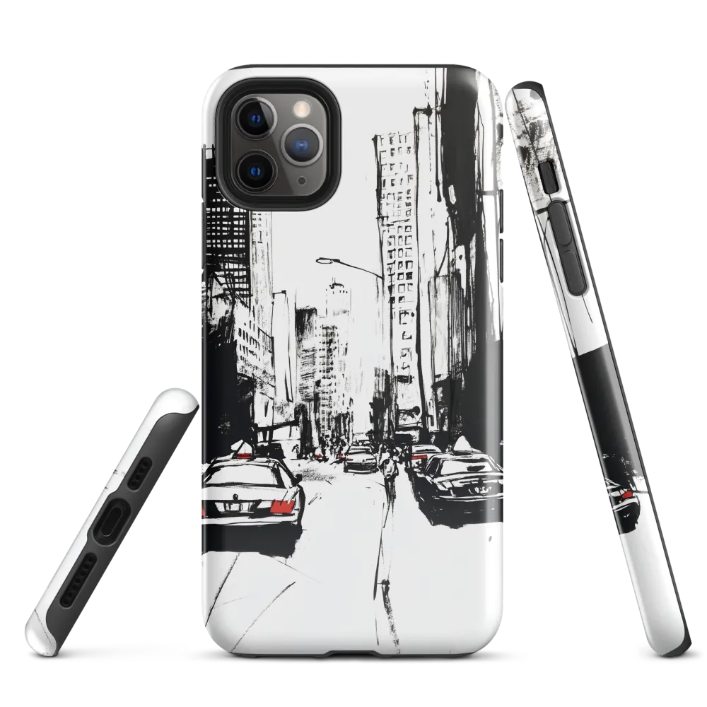 Urban Pulse: A Monochromatic Journey | Phone Case |  11 Pro Max | Tough Case | Glossy