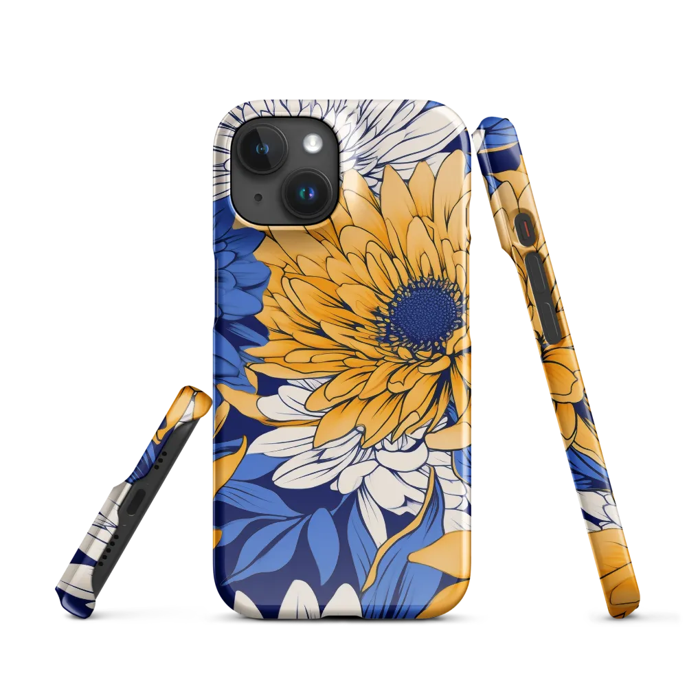 Floral Harmony in Blue and Yellow