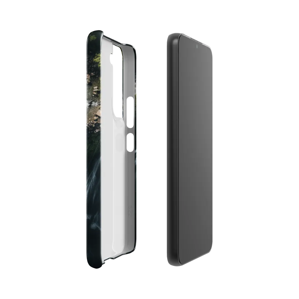 Nature's Power: The Cascading Waterfall | Phone Case |  S22 | Snap Case | Glossy