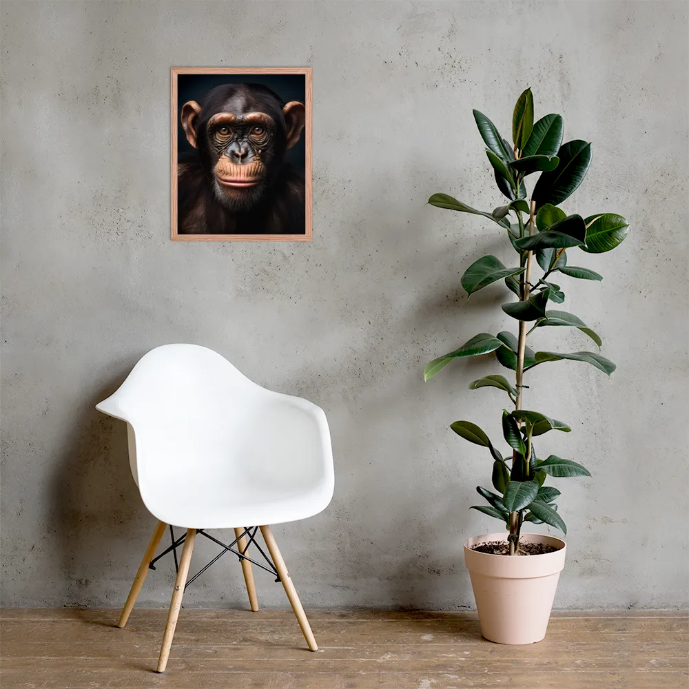 Whispers of Curiosity | Poster with Red oak Frame | 16″×20″