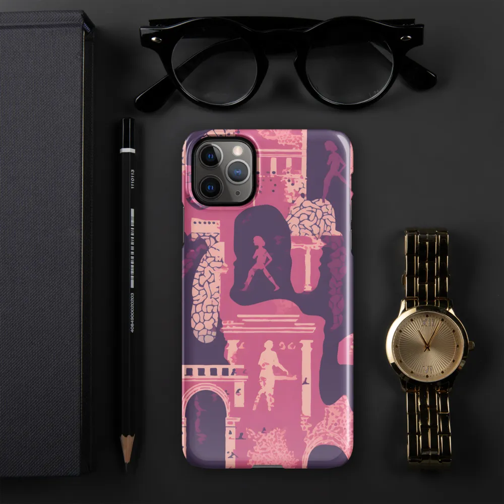 Whimsical Interplay of Figures and Architecture | Phone Case |  11 Pro Max | Snap Case | Glossy