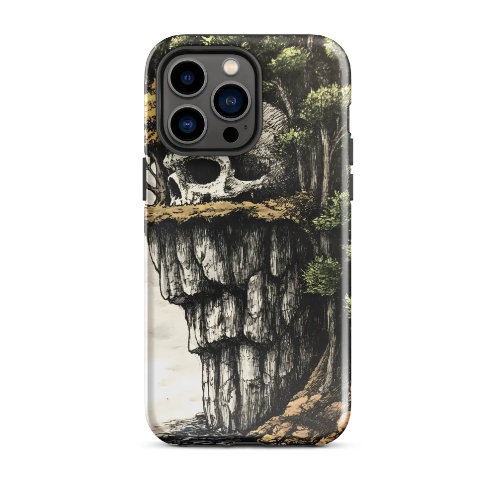 The Whispering Skull: A Surreal Encounter with Nature | Phone Case |  14 Pro Max | Tough Case | Glossy