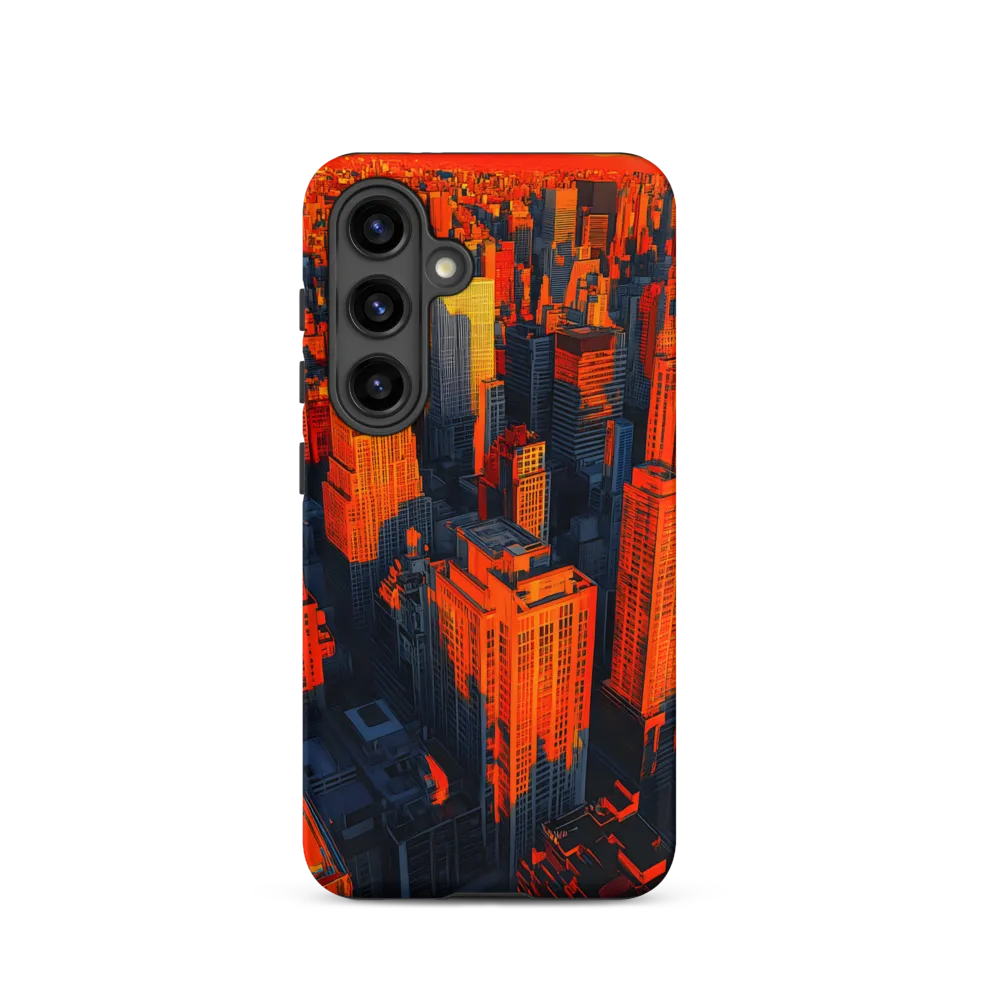Urban Dawn: A Digital Ode to Skyscrapers | Phone Case |  S24 | Tough Case | Matte