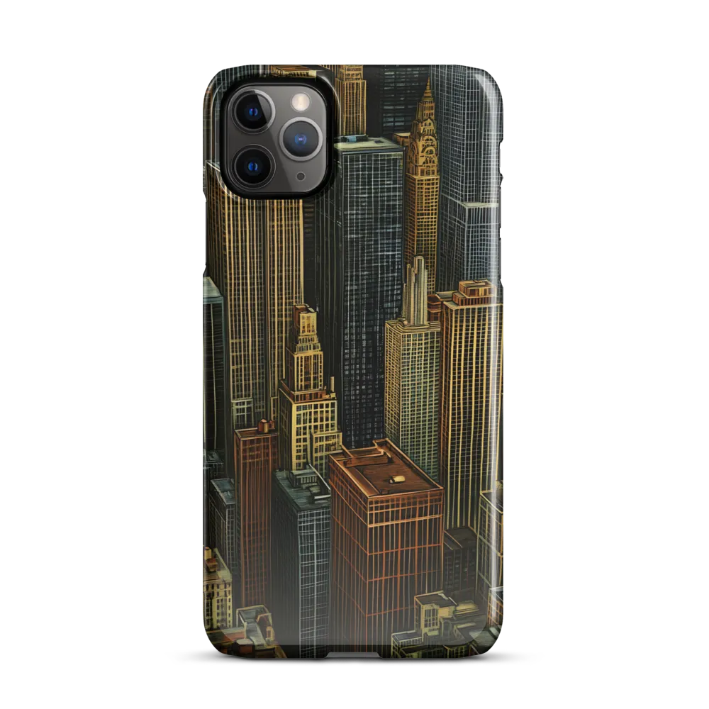 Urban Elegance: A Golden Cityscape | Phone Case |  11 Pro Max | Snap Case | Glossy