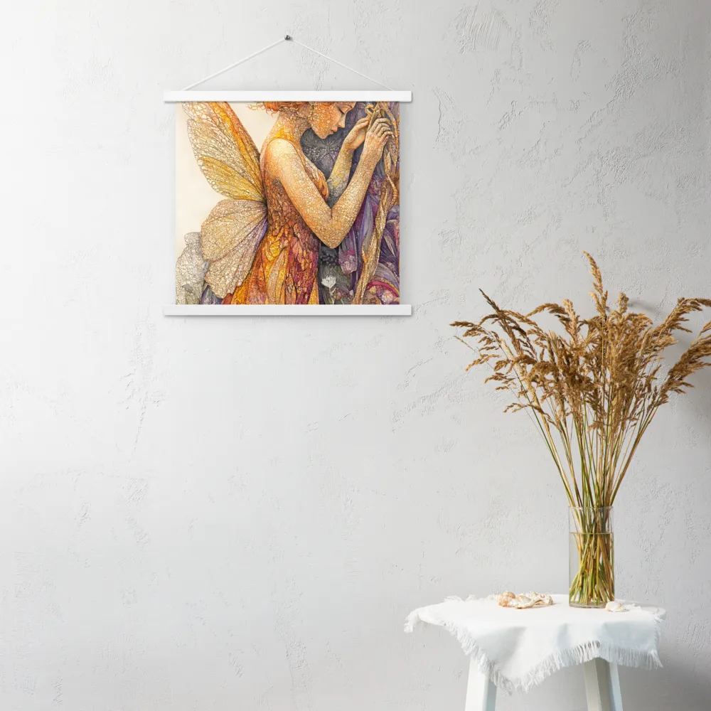 Whispers of the Frosted Meadow | Poster With White Wood Hanger | 18″×18″