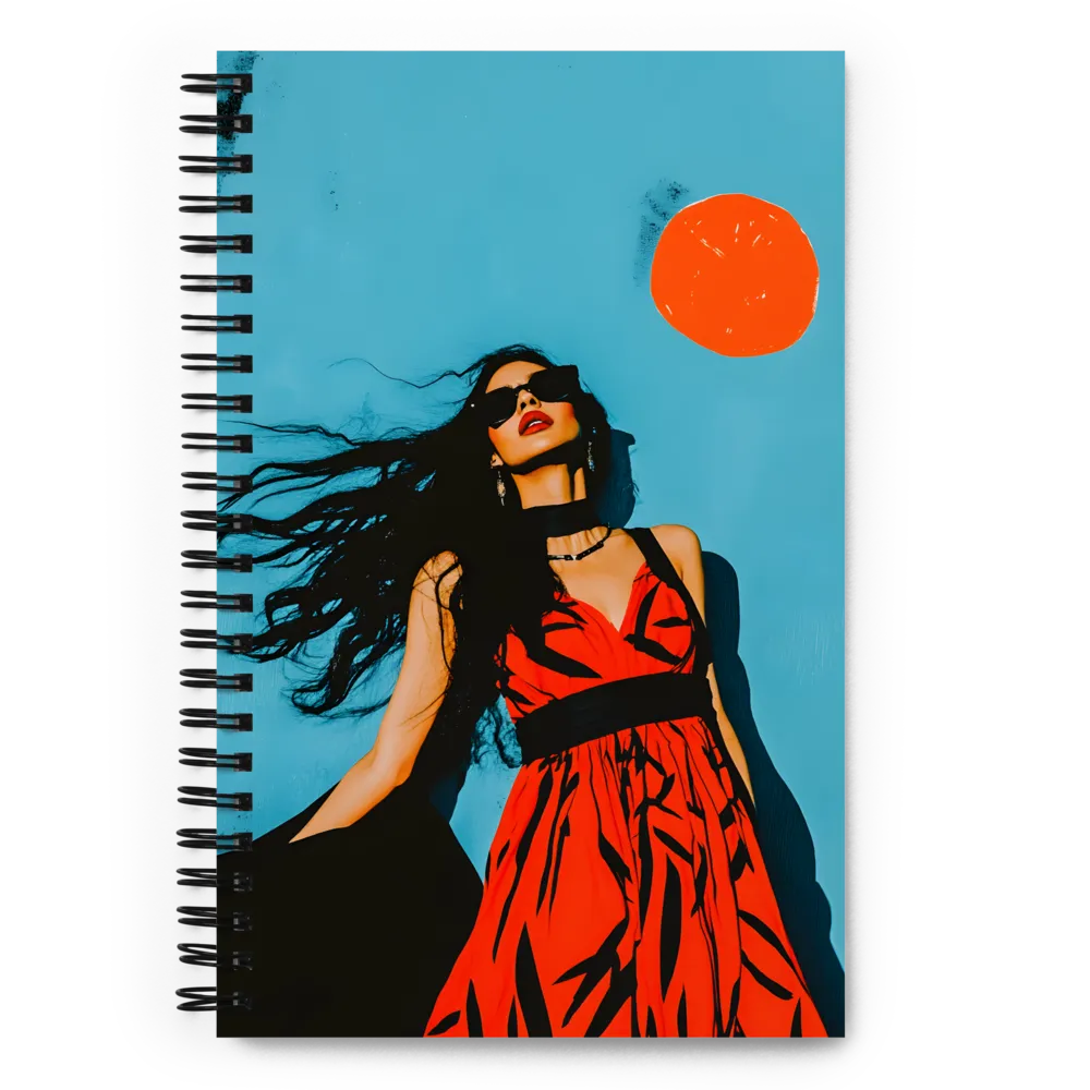 Sunset in Fashion: A Modern Portrait | Spiral Notebook