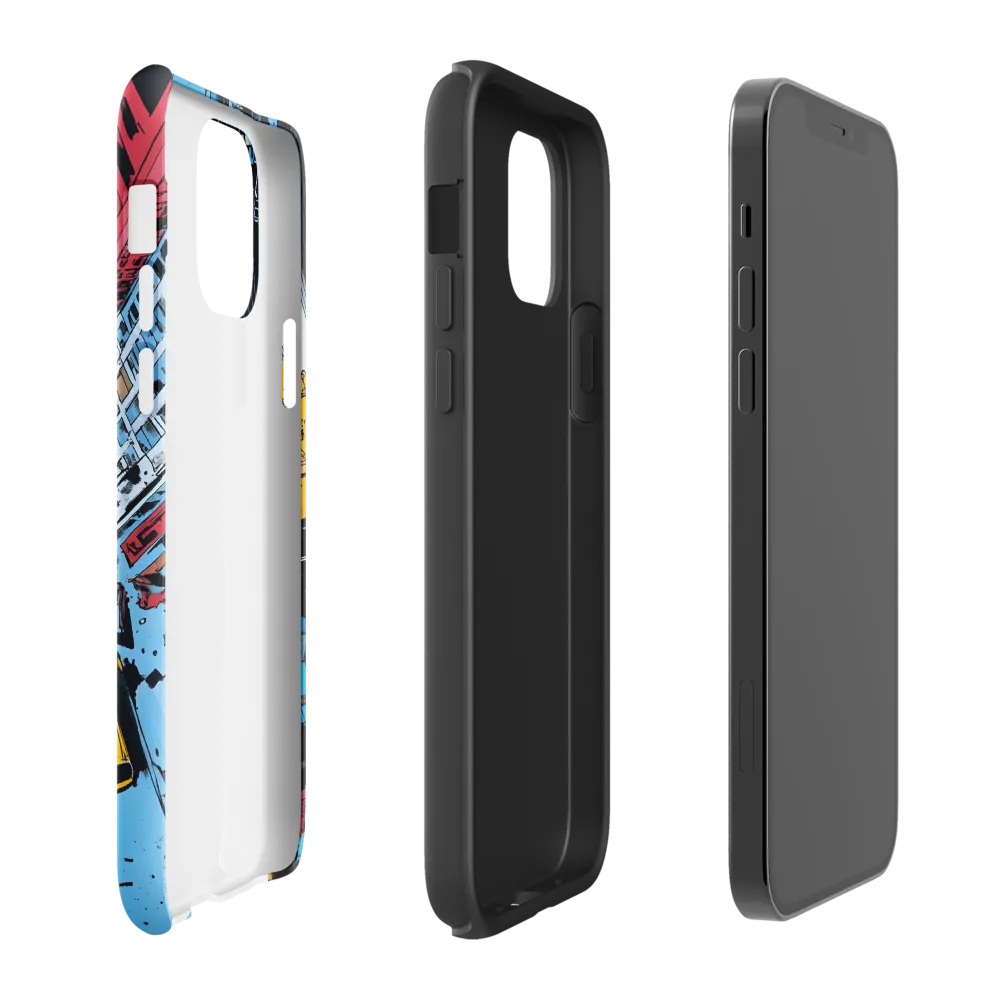 Urban Chaos: Aerial View of City Life | Phone Case |  12 Pro | Tough Case | Matte