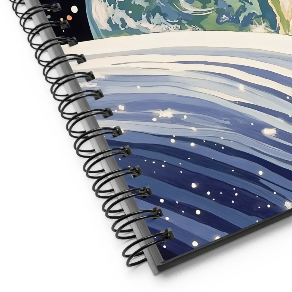 Celestial View: A Surreal Journey Through Space | Spiral Notebook